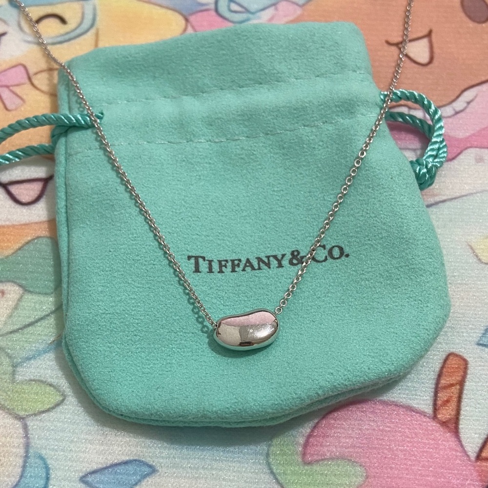 Tiffany & Co. Sterling Silver Bean Necklace